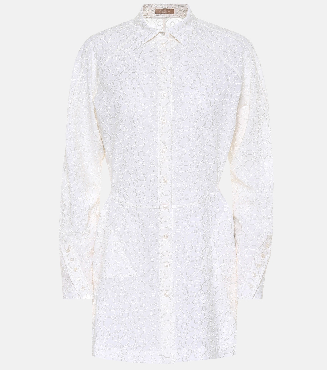 Embroidered wool-mousseline shirt | Alaïa