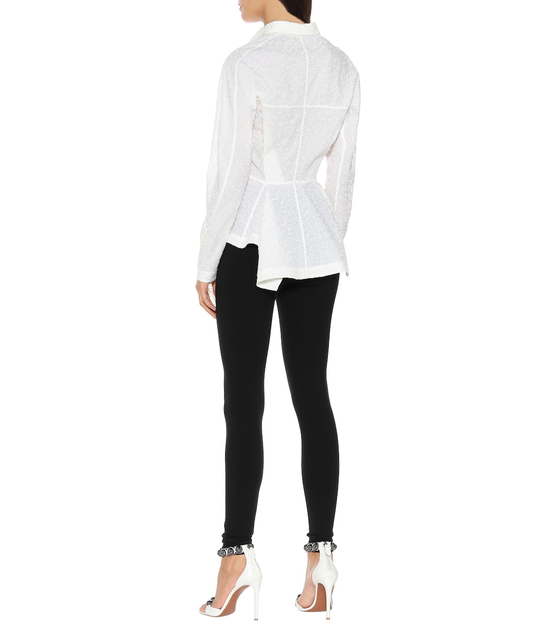 Embroidered wool-mousseline shirt | Alaïa