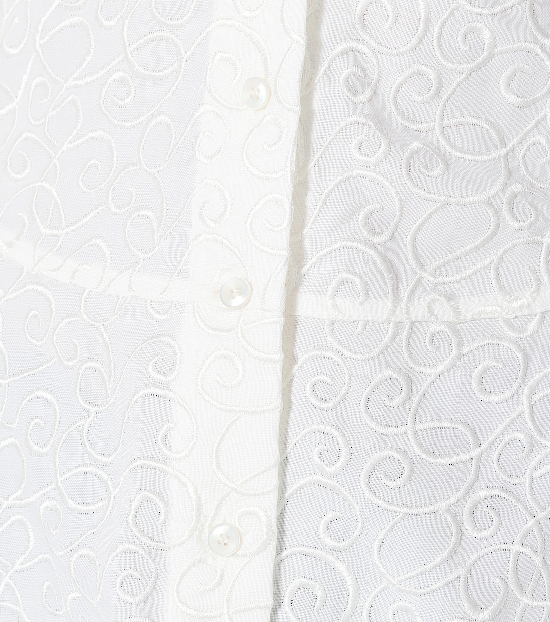 Embroidered wool-mousseline shirt | Alaïa