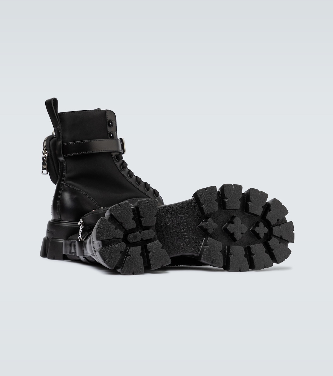 Schnürstiefel aus Leder | Prada