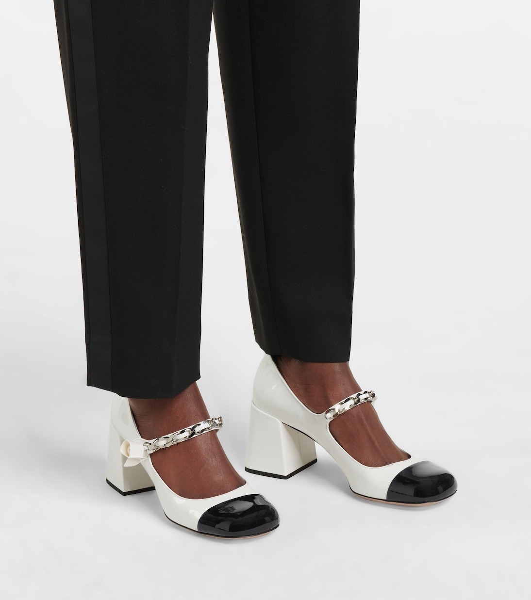 Verzierte Mary-Jane-Pumps aus Leder | Miu Miu