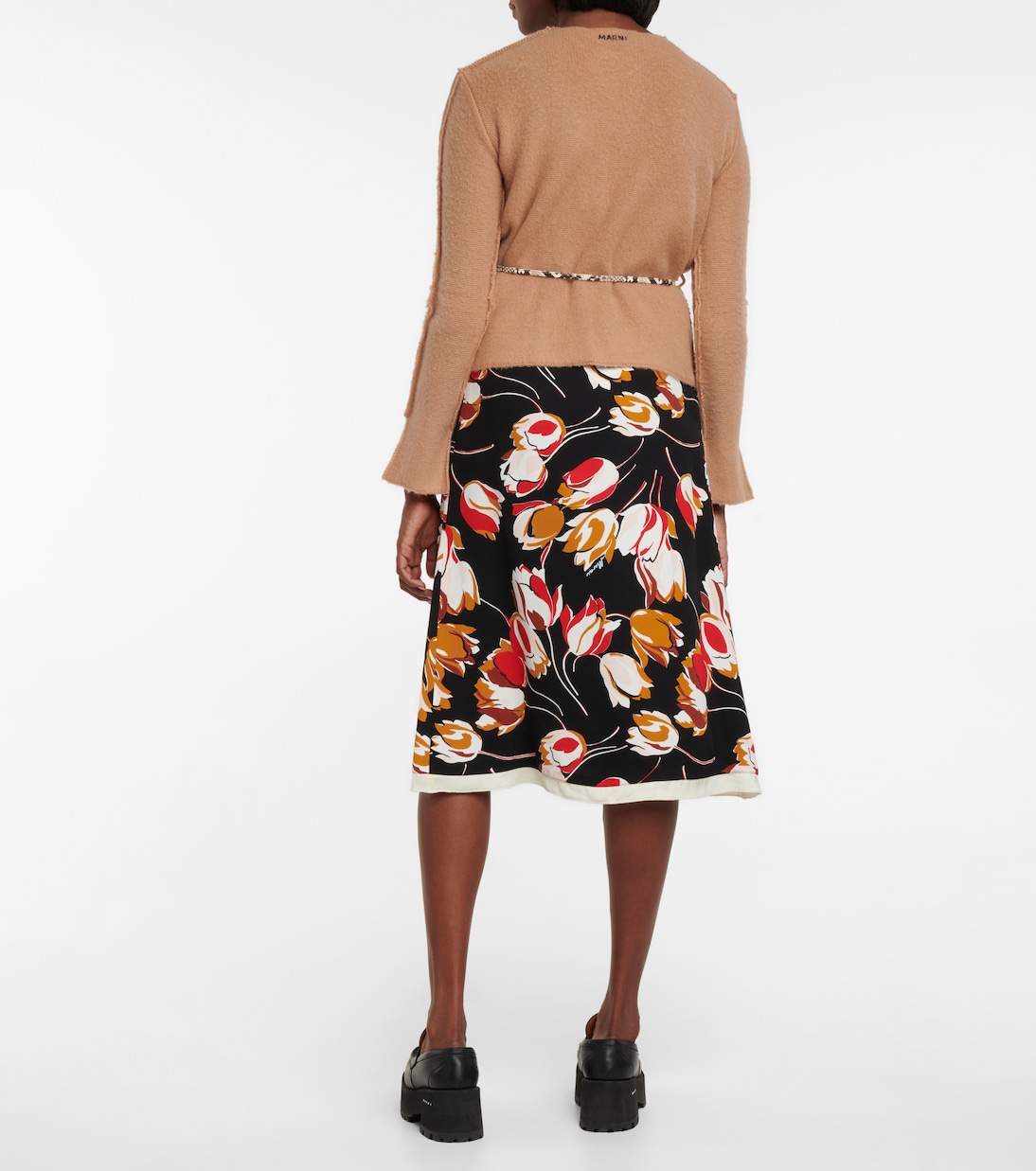 Belted wool and cashmere cardigan | Marni