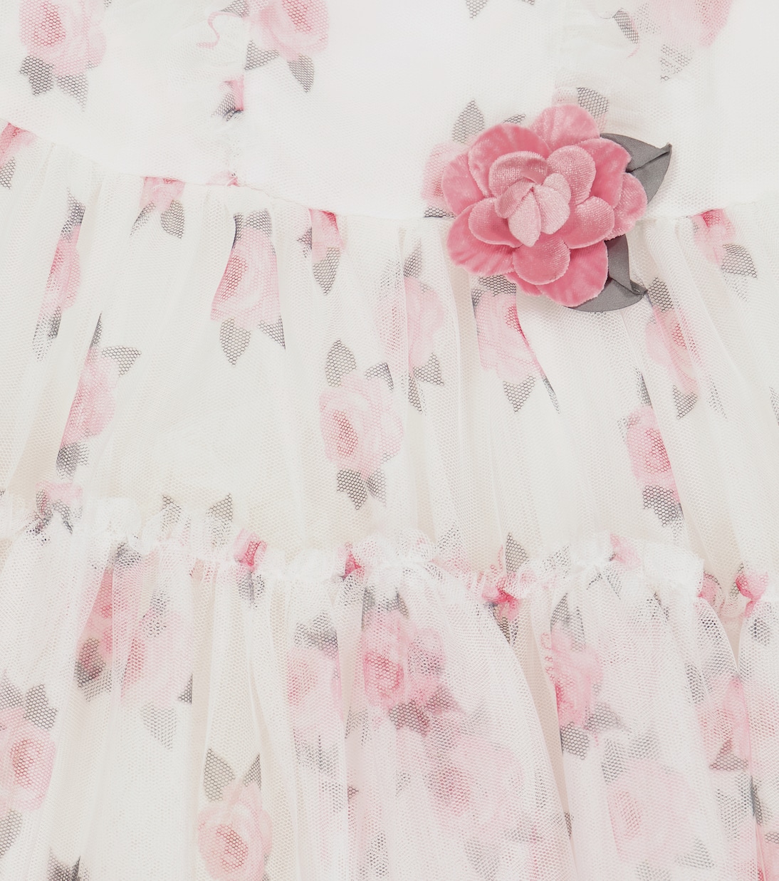 Robe bébé en tulle à fleurs | Monnalisa