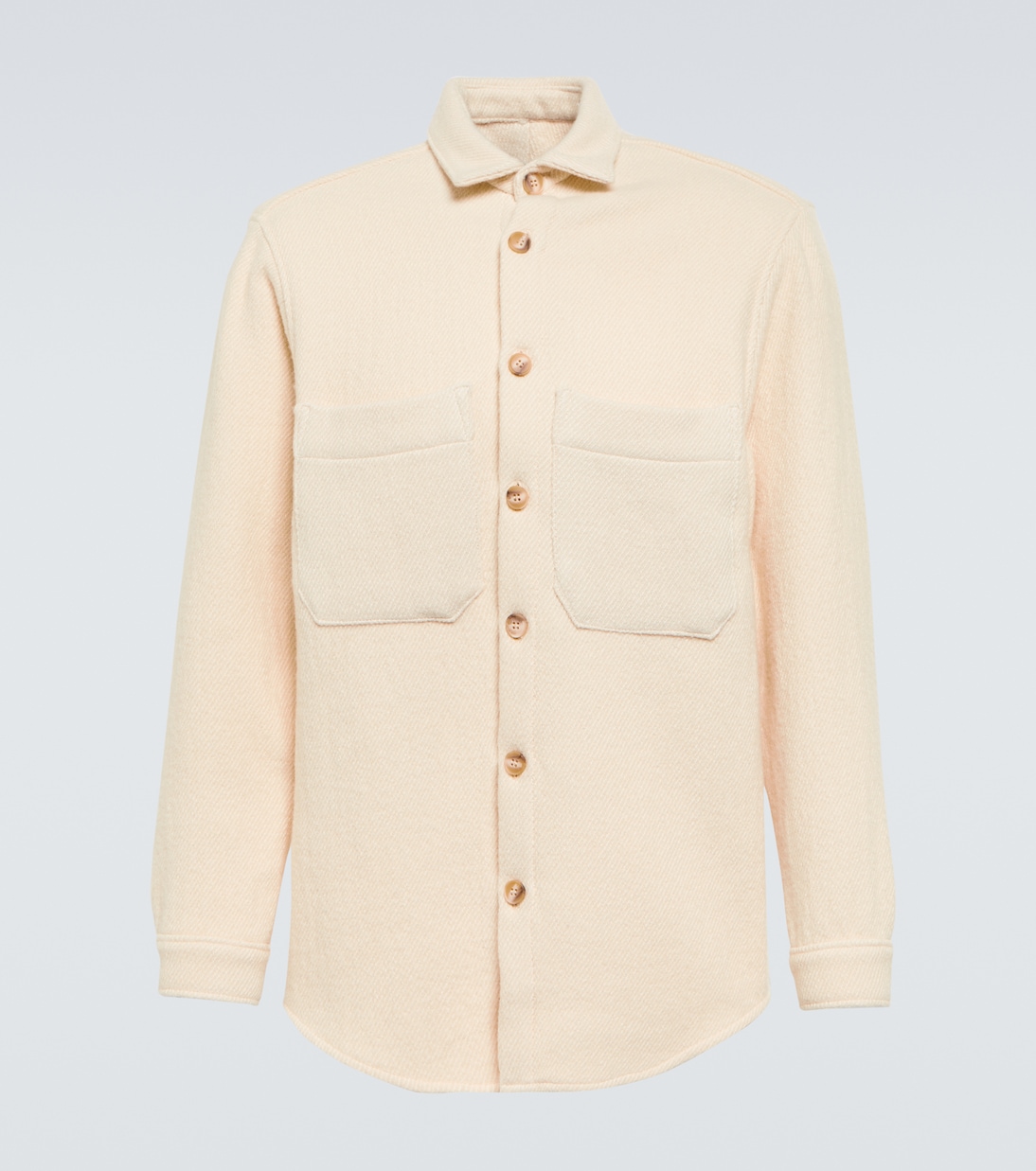 Camicia in twill di cotone e lana | King & Tuckfield