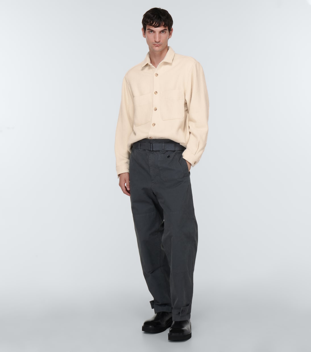 Camicia in twill di cotone e lana | King & Tuckfield