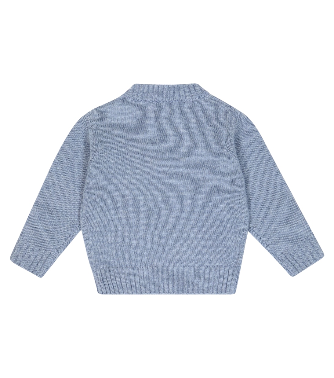 Baby embroidered intarsia wool sweater | Il Gufo
