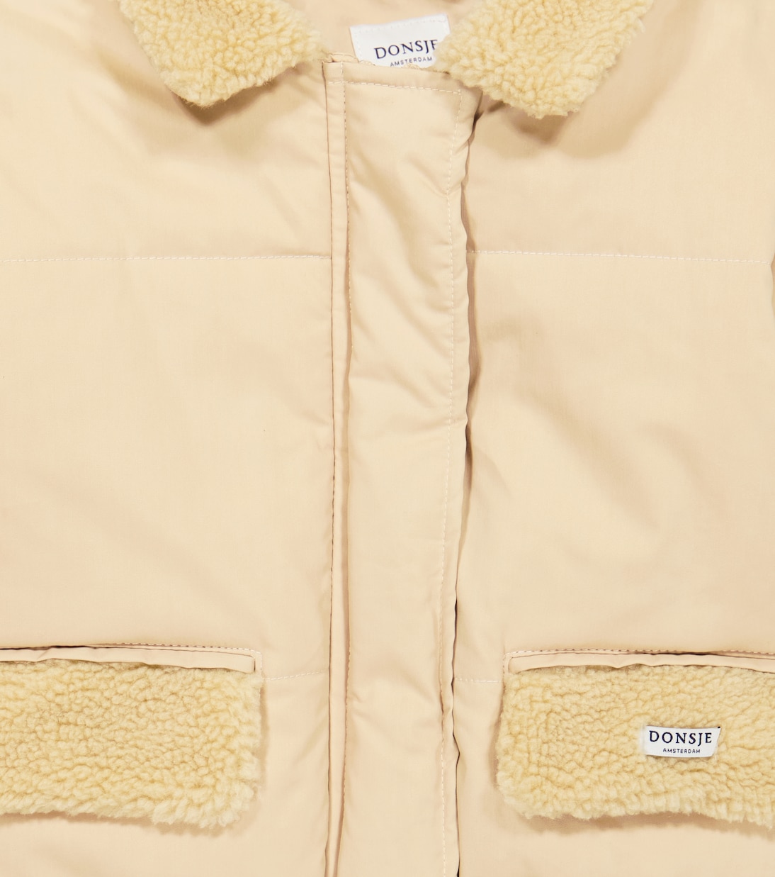Wander shearling-trimmed puffer jacket | Donsje
