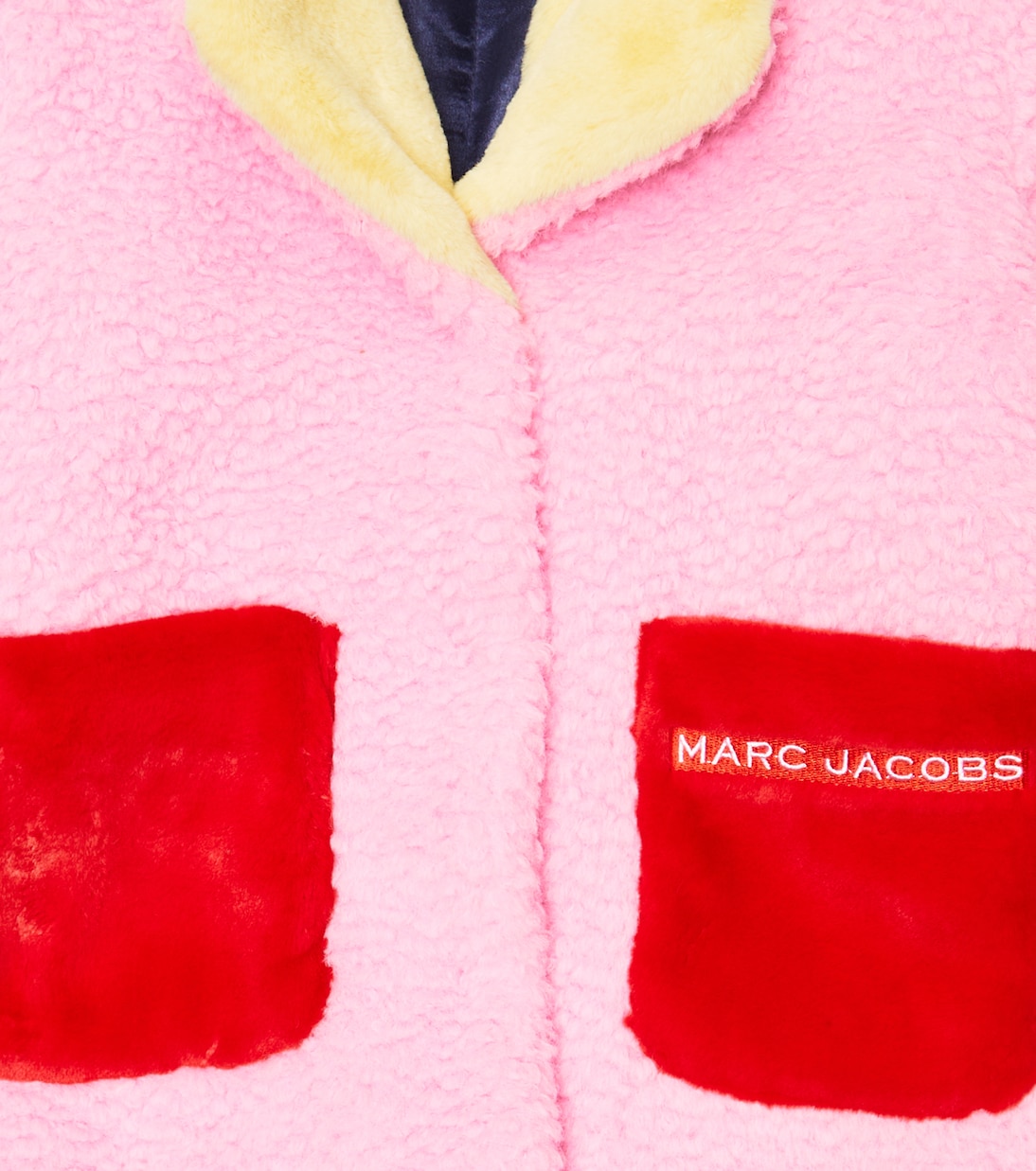Colorblocked short faux fur coat | Marc Jacobs Kids