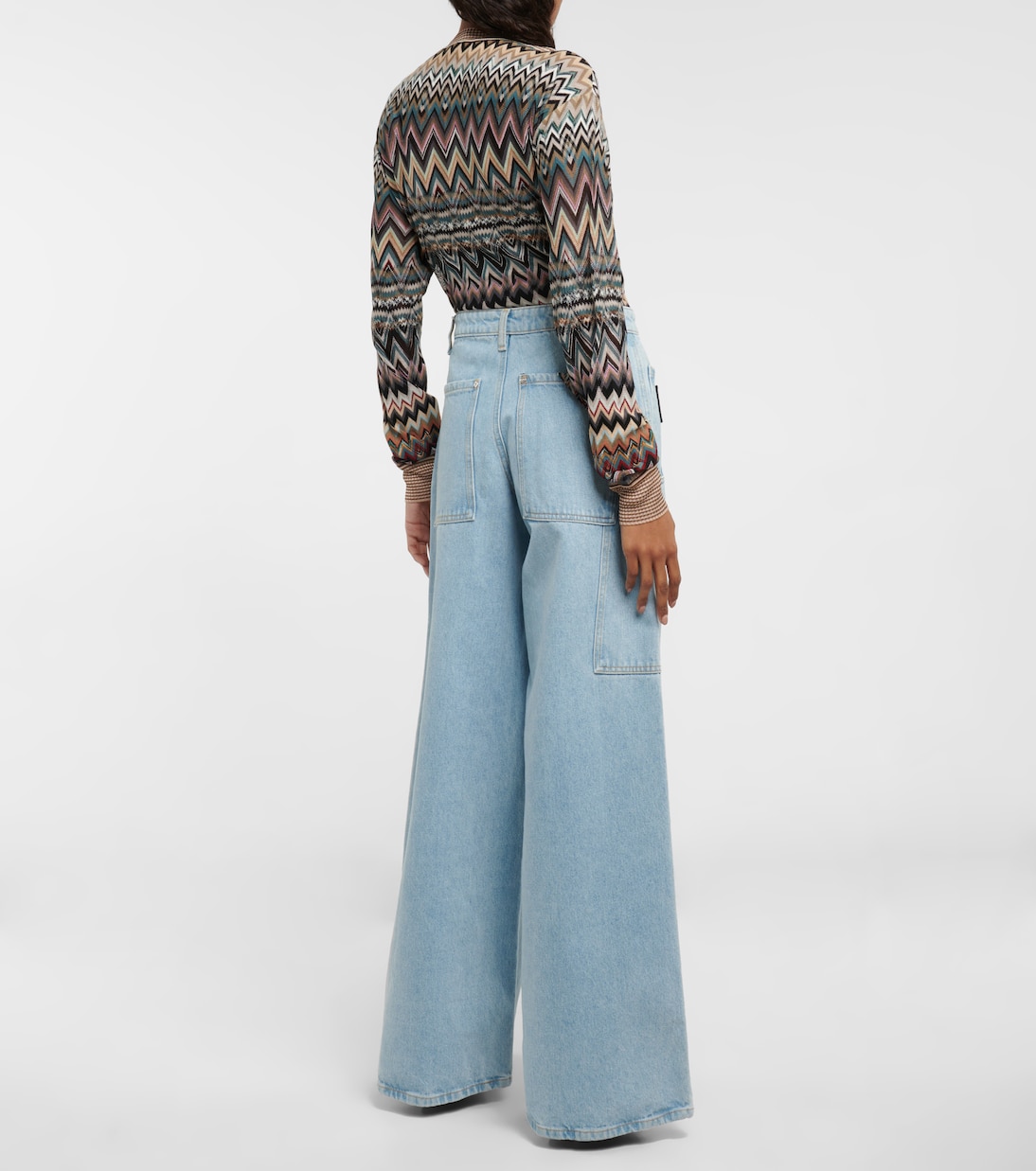 High-rise wide-leg jeans | Missoni