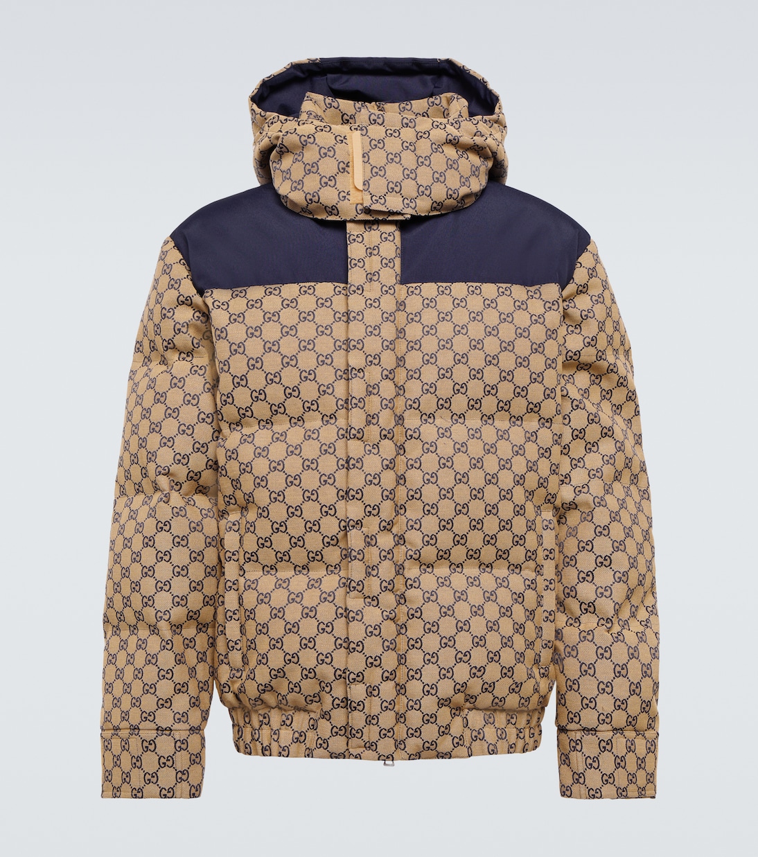 GG canvas down jacket in blue Gucci Mytheresa