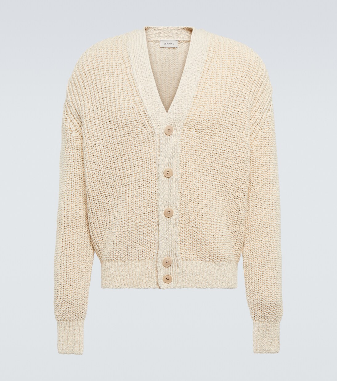 Cardigan in maglia di cotone a coste | Lemaire