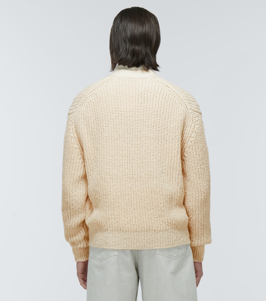 Cardigan in maglia di cotone a coste | Lemaire