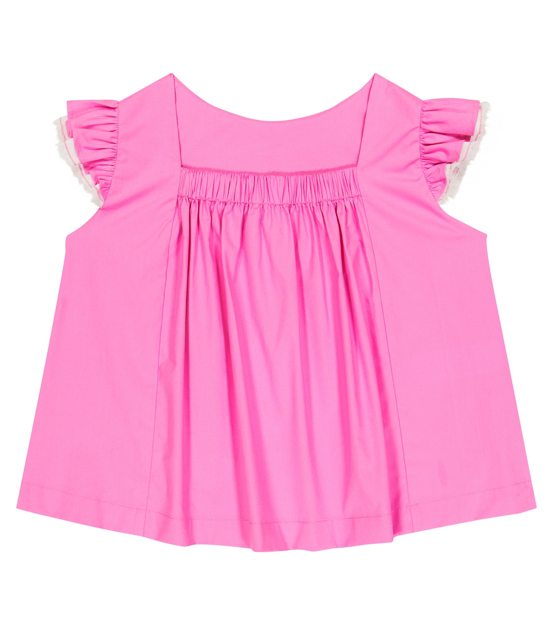 Ruffle-trimmed cotton-blend top | Il Gufo
