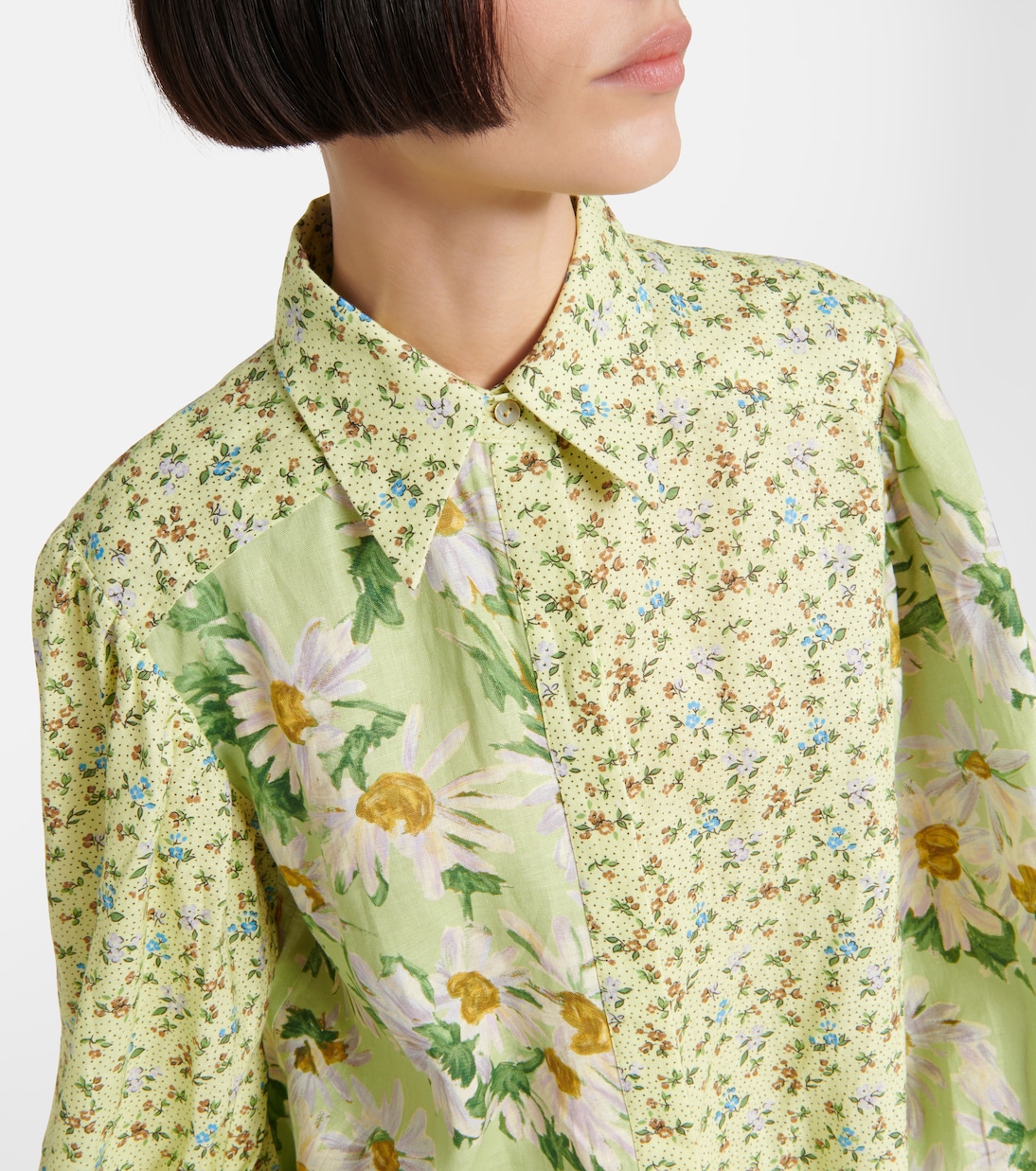Chemise Astra en lin à fleurs | Alémais