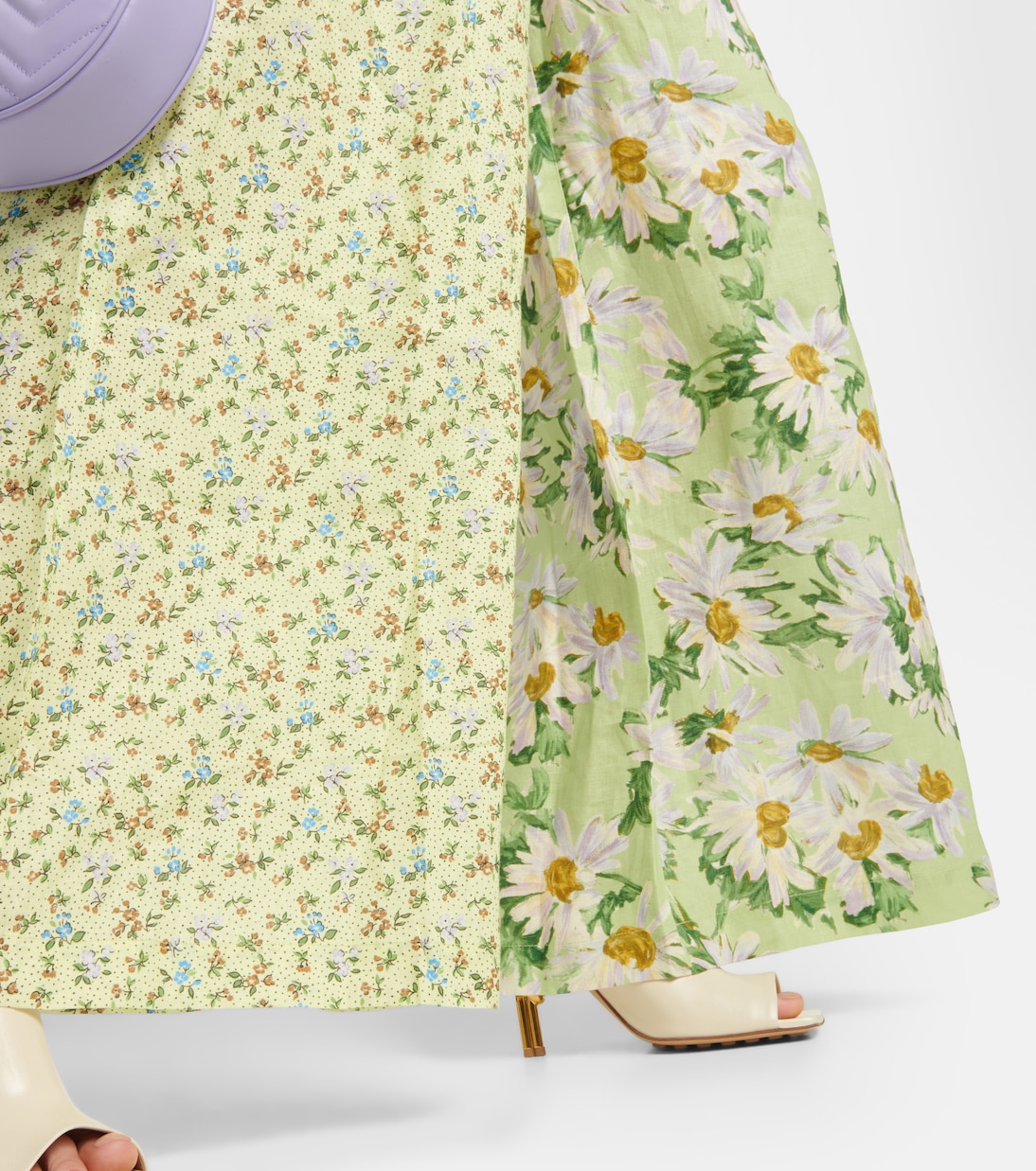 Pantalon ample en lin à fleurs | Alémais