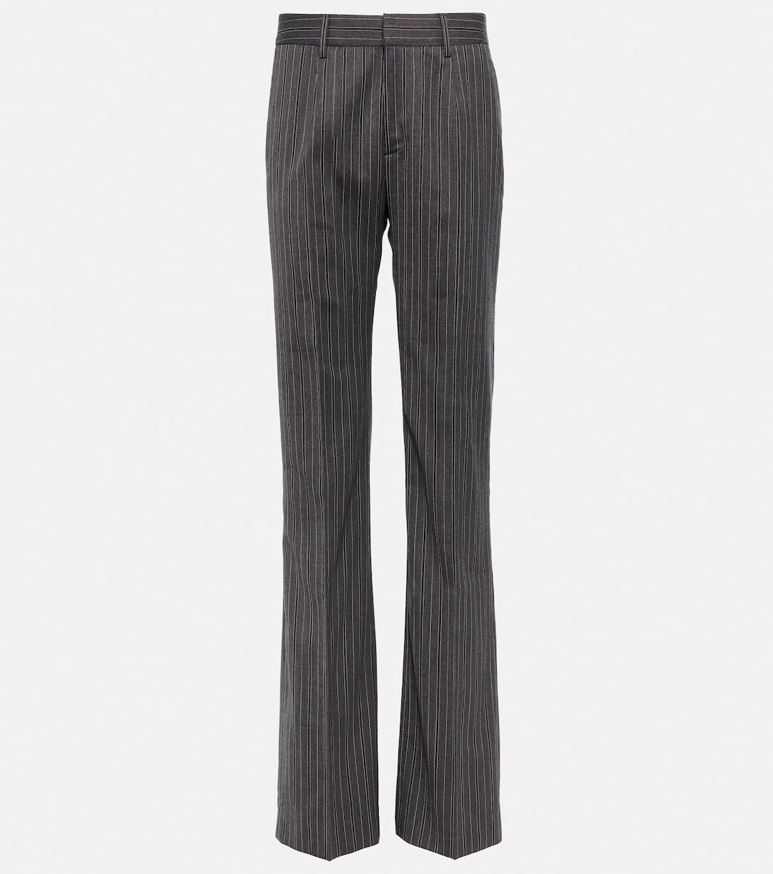 Pantalones rectos de tiro alto a rayas | Alessandra Rich