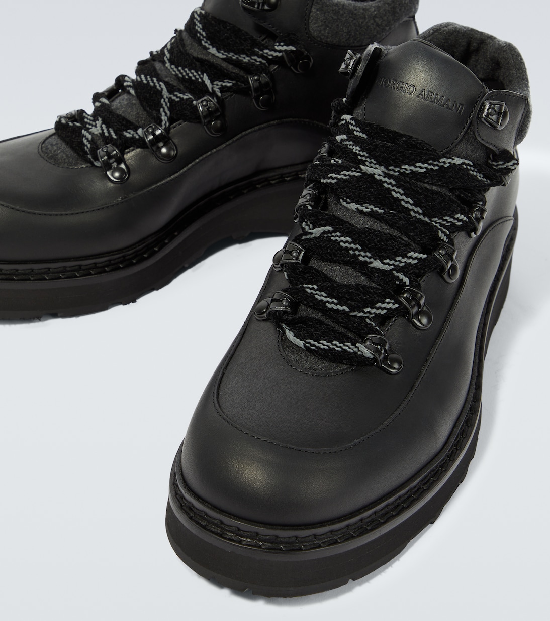 Botas con cordones de piel | Giorgio Armani