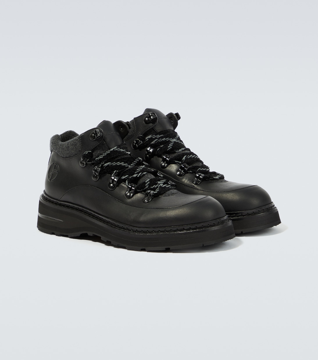 Botas con cordones de piel | Giorgio Armani