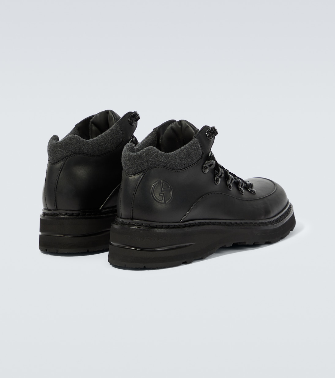 Botas con cordones de piel | Giorgio Armani