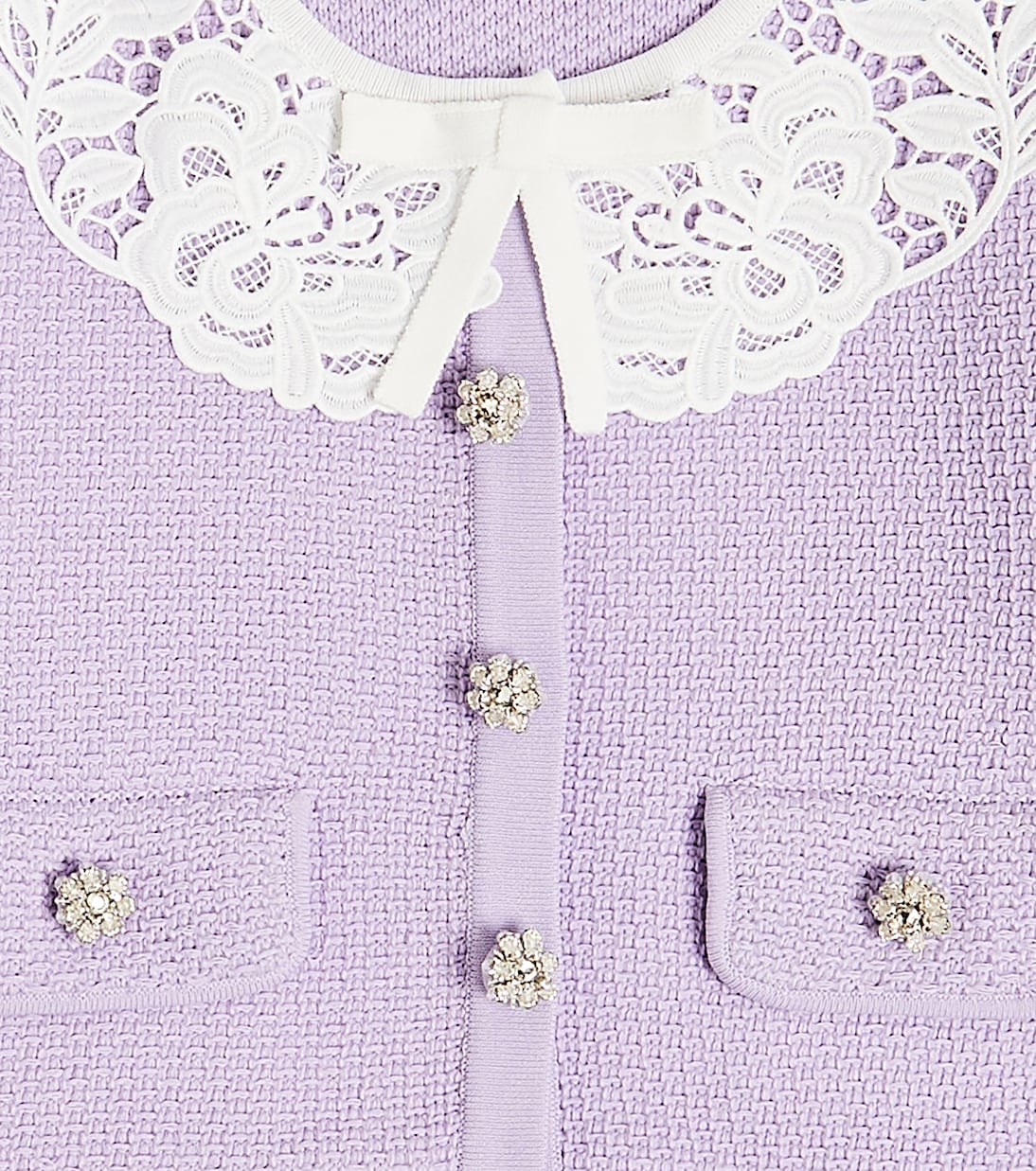 Cardigan decorato con pizzo | Self-Portrait Kids