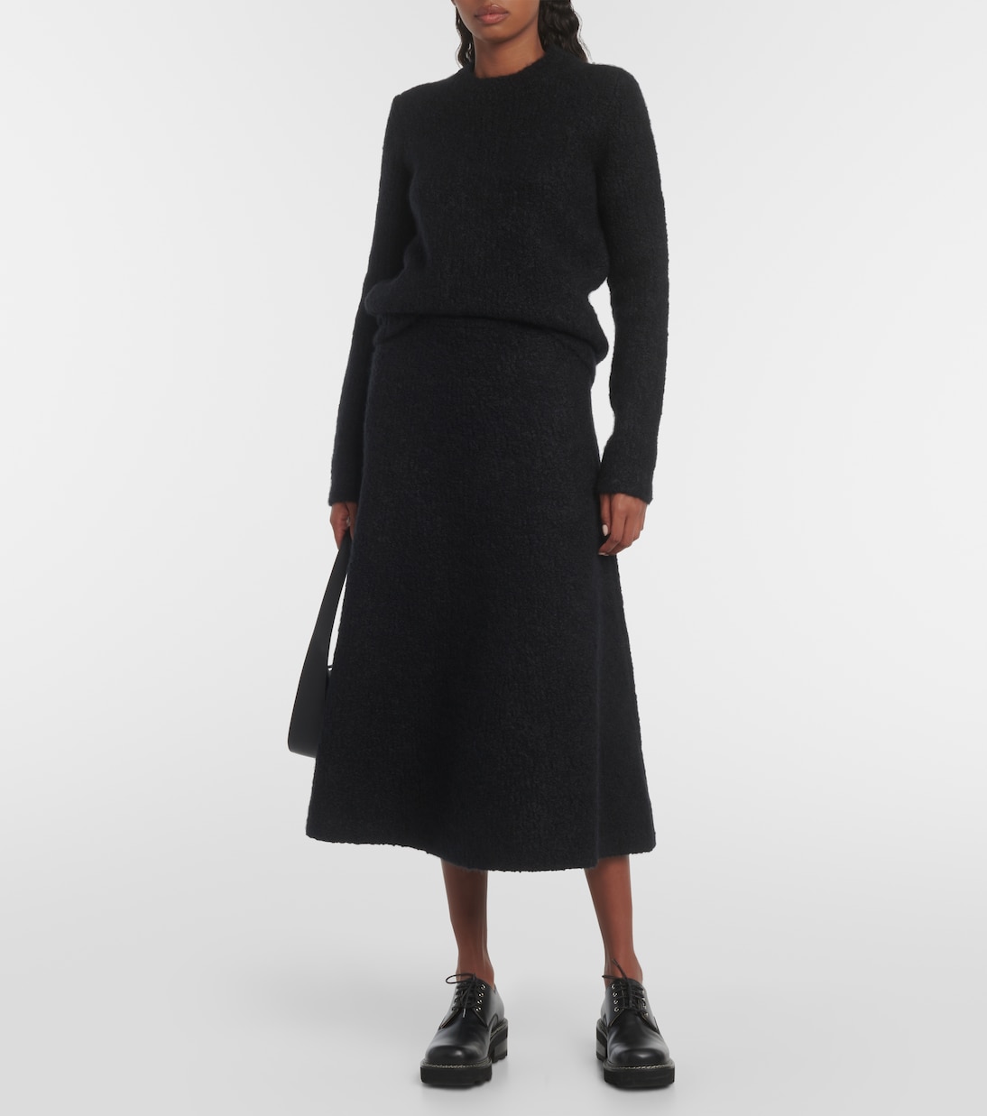 Falda midi Pablo de bouclé de lana y seda | Gabriela Hearst