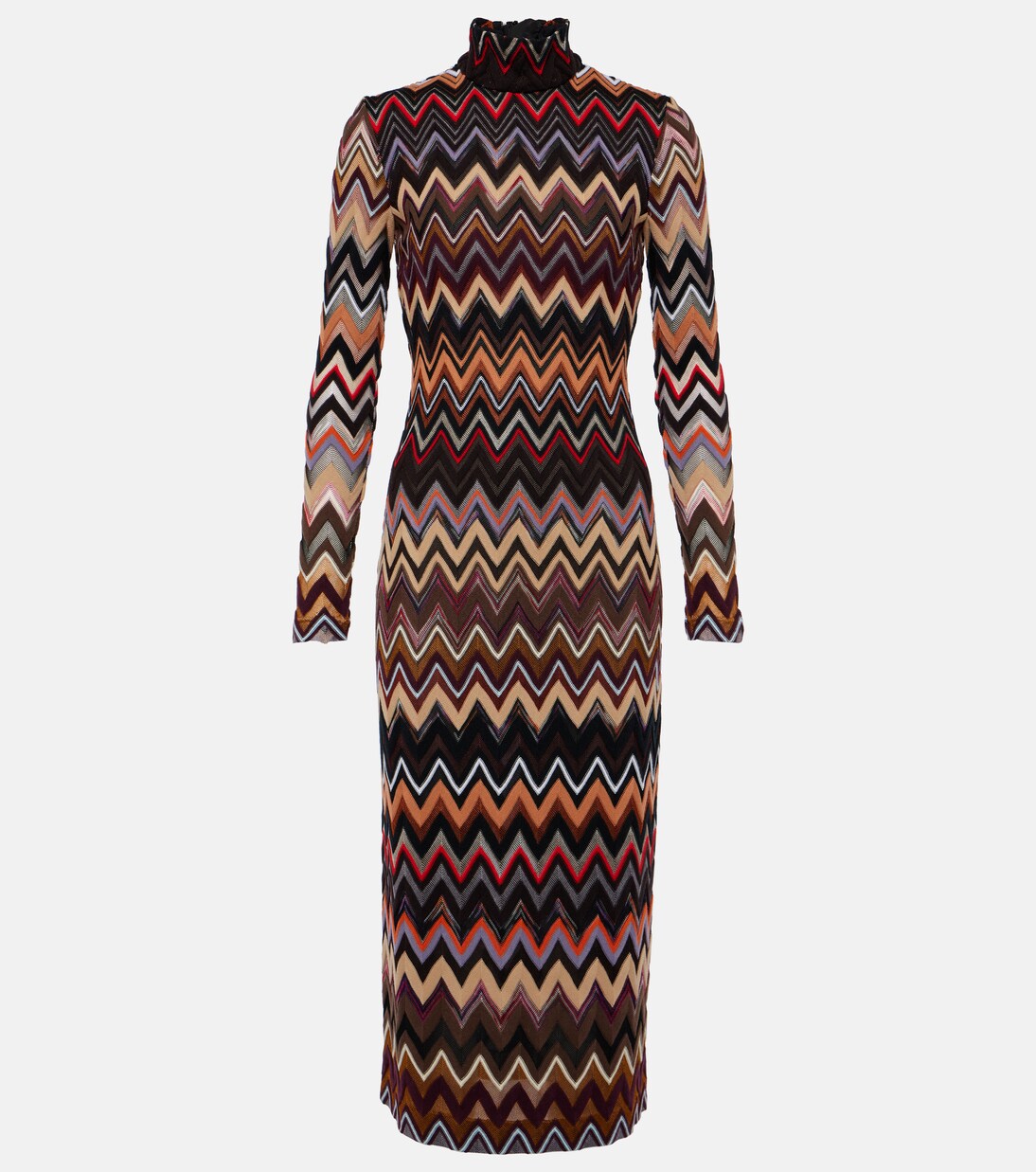 Robe midi Zig Zag en laine mélangée | Missoni