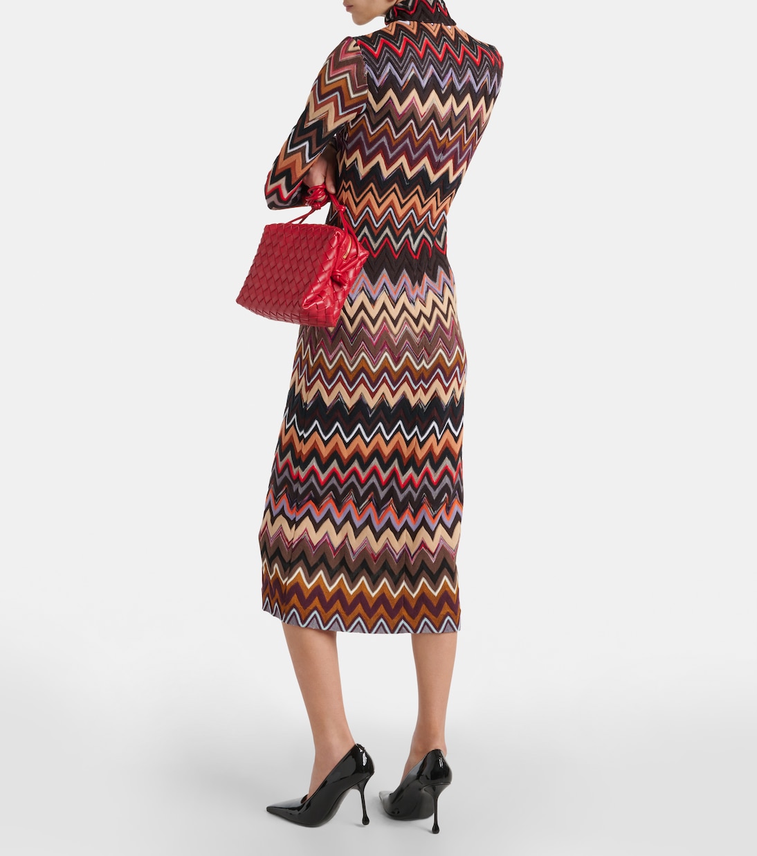 Robe midi Zig Zag en laine mélangée | Missoni