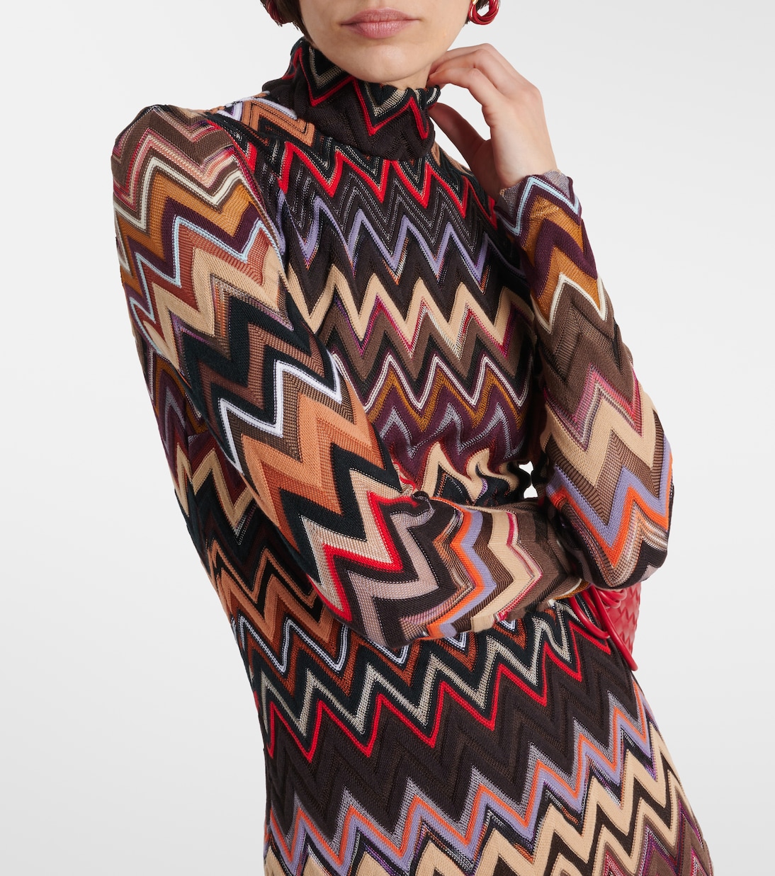 Robe midi Zig Zag en laine mélangée | Missoni