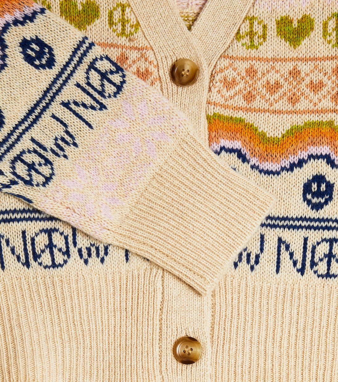 Gilly intarsia wool-blend cardigan | Molo