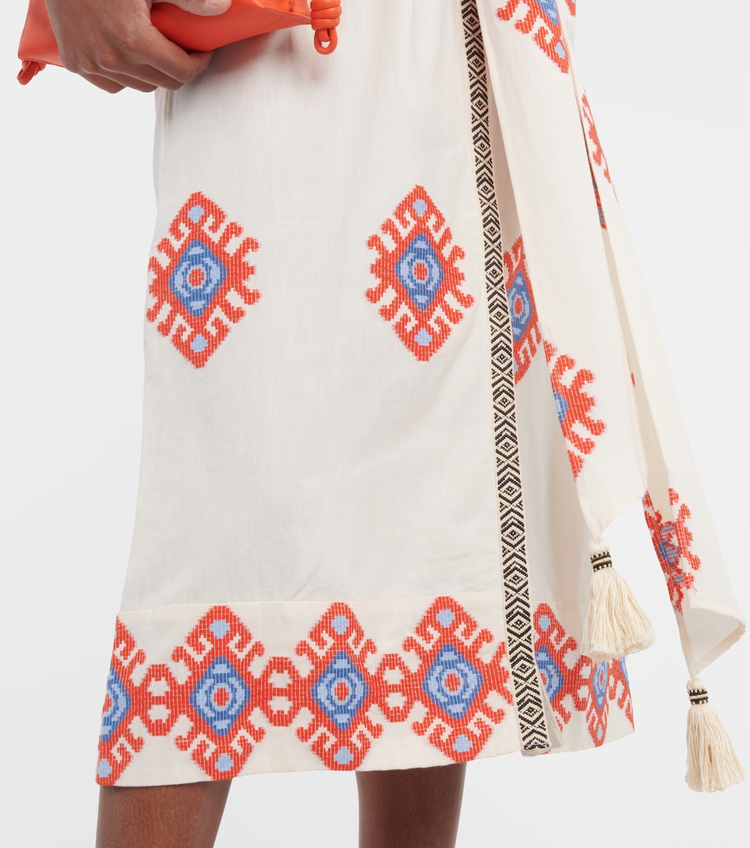 Vestido midi de algodón en jacquard | Johanna Ortiz