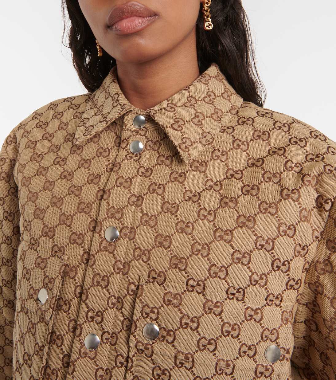 Hemdjacke GG aus Canvas | Gucci
