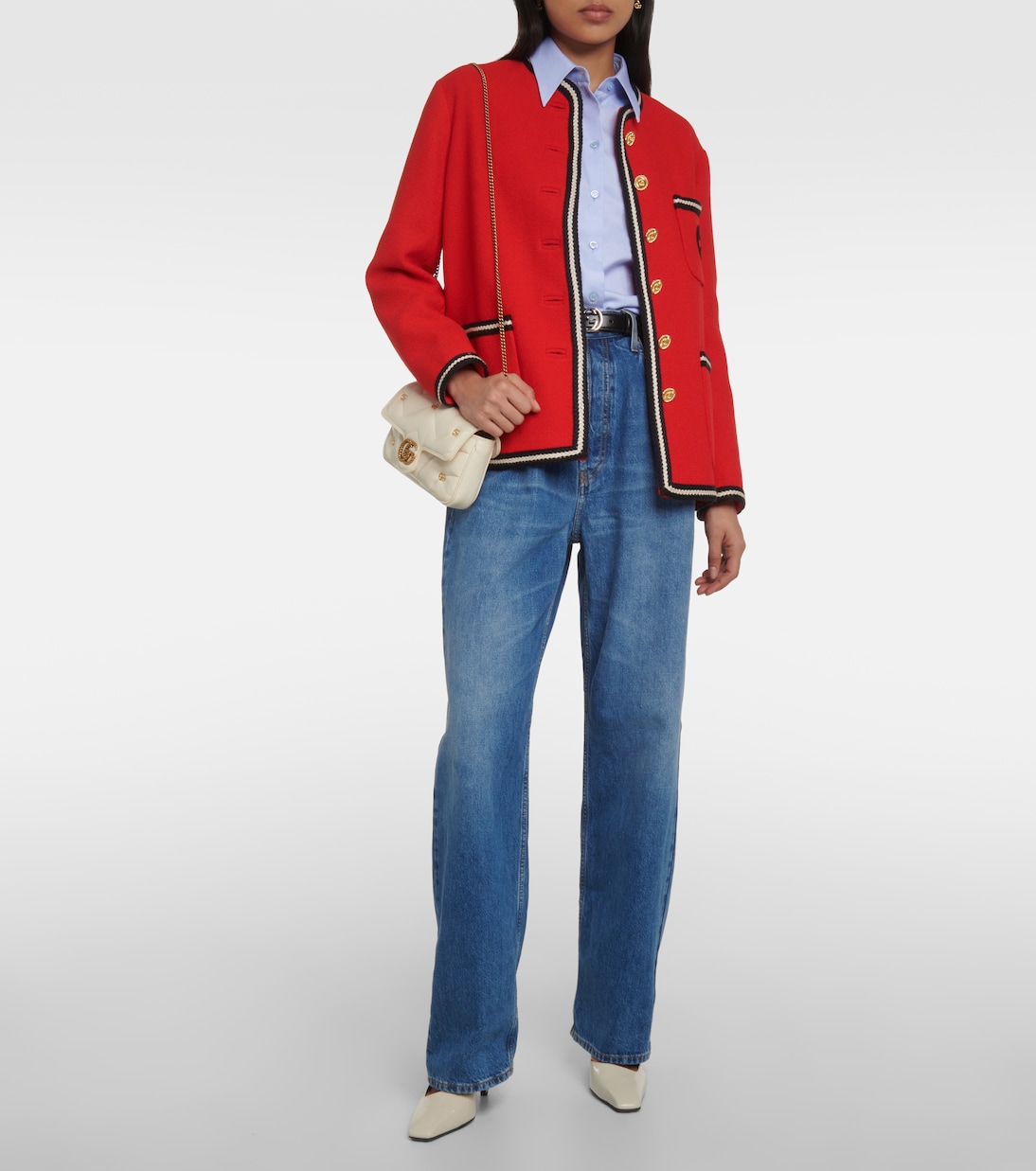 Chaqueta de Tweed con Bordados GG de Gucci para Jóvenes Modernos