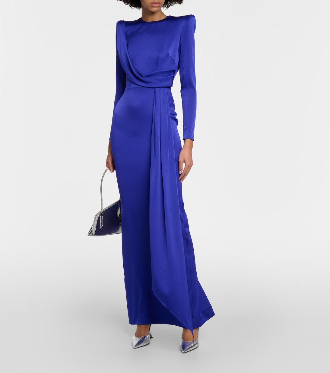 Draped satin gown | Alex Perry