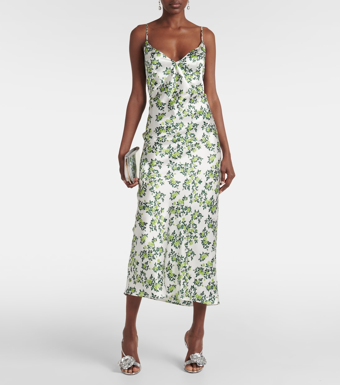 Trinny floral silk satin slip dress | Emilia Wickstead