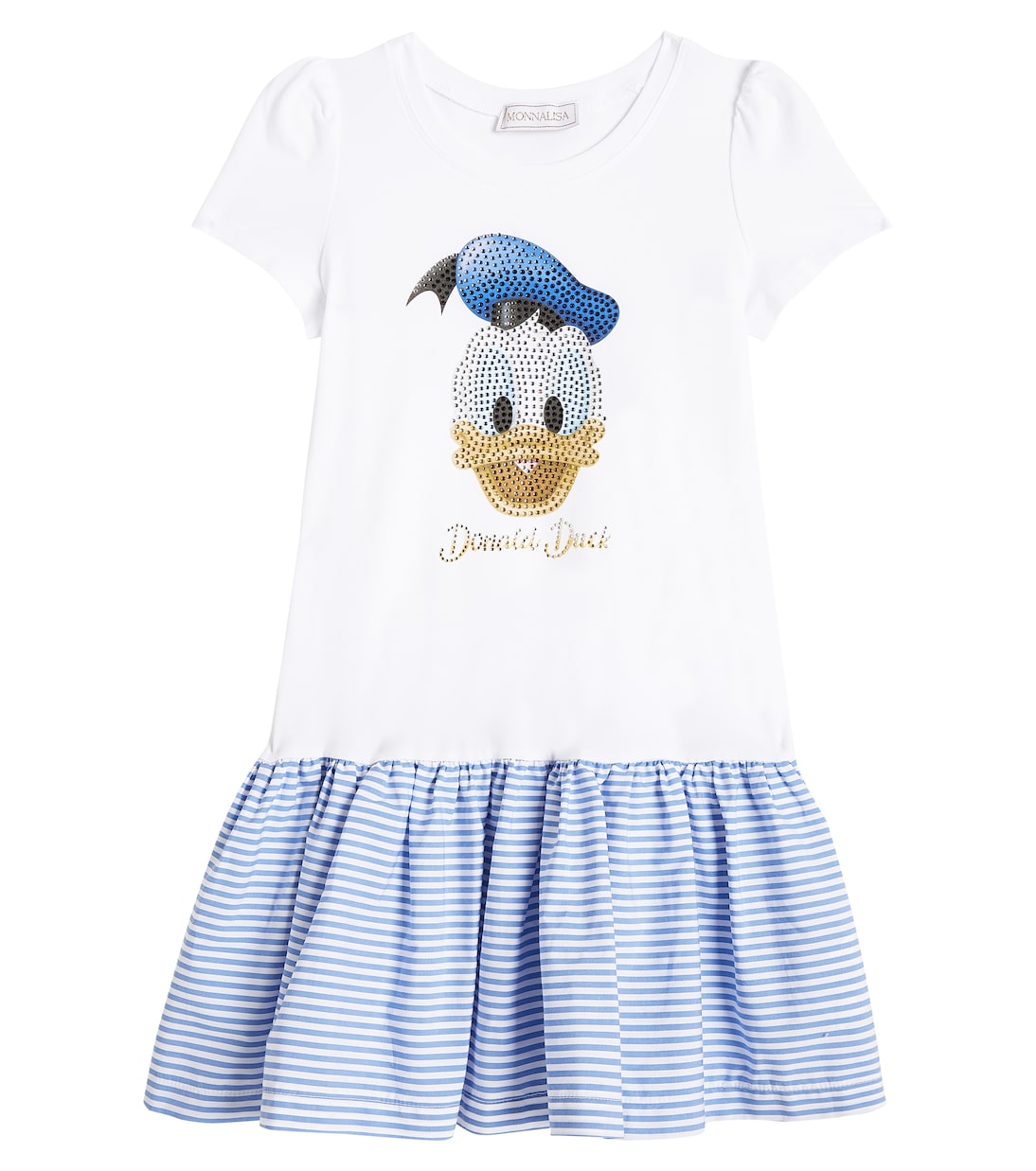 Verziertes Kleid Donald Duck aus Baumwolle | Monnalisa