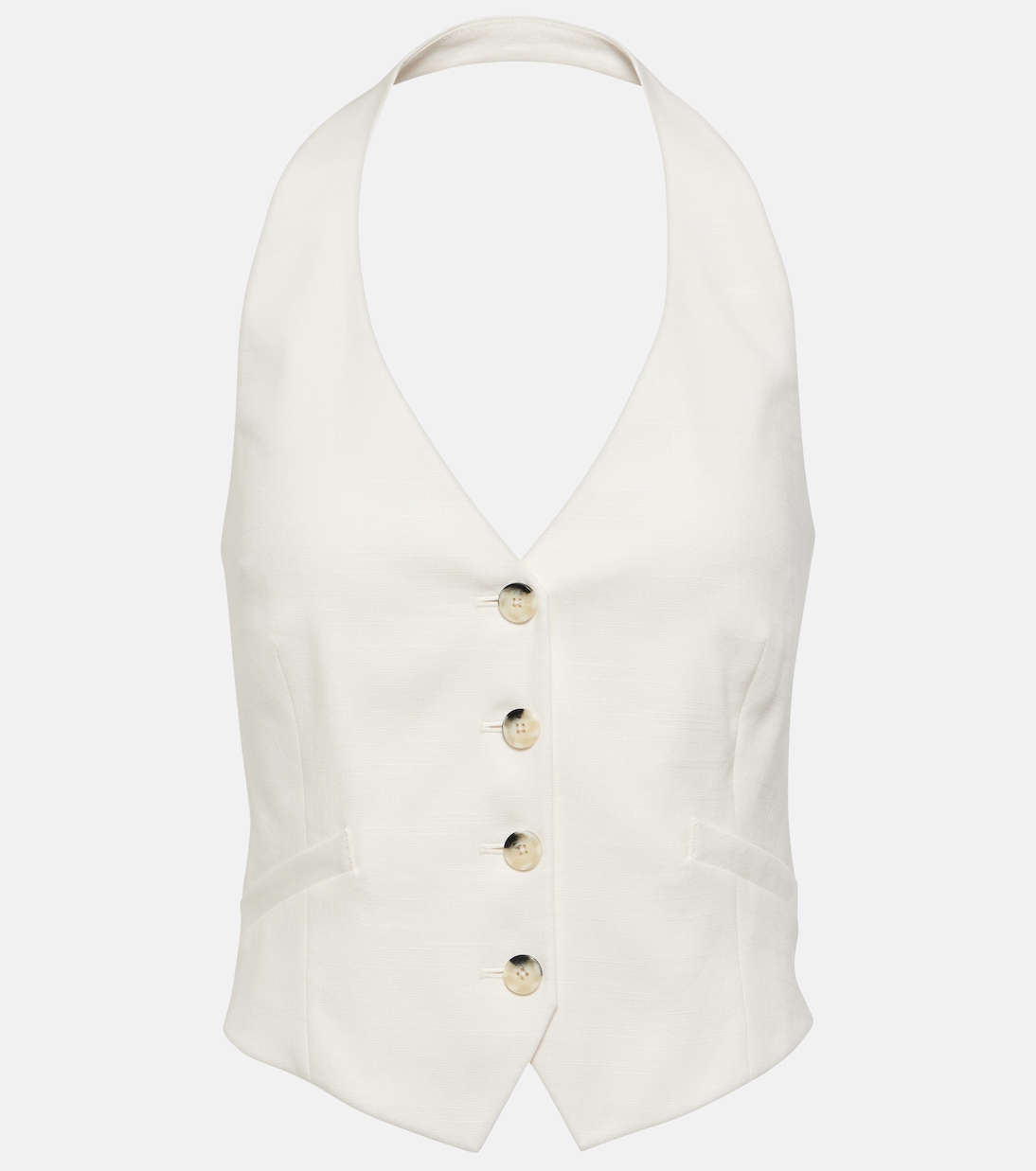 Gilet de costume Arabella en lin mélangé | Veronica Beard
