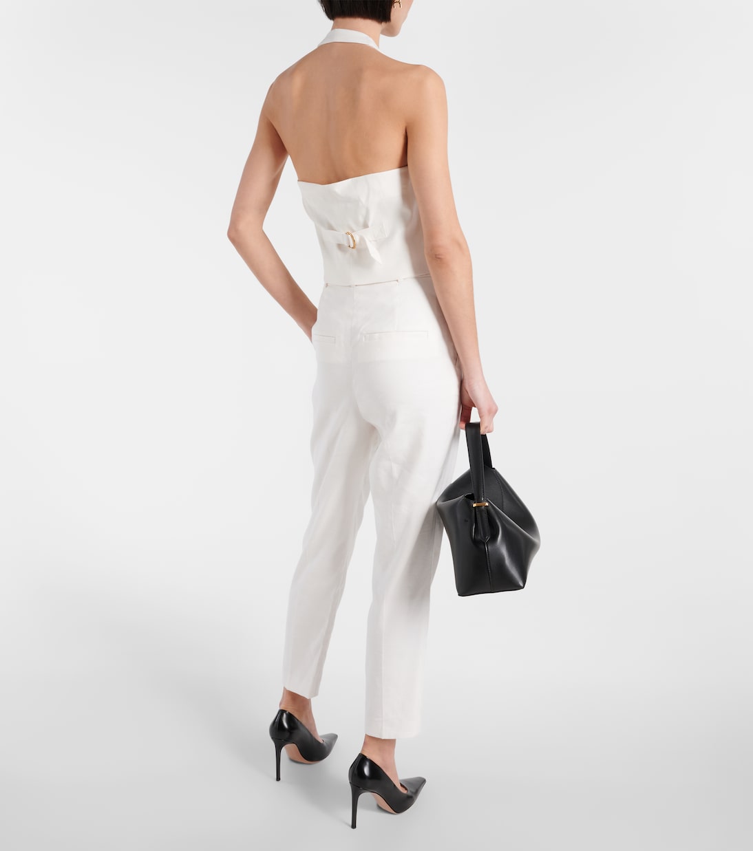 Gilet de costume Arabella en lin mélangé | Veronica Beard