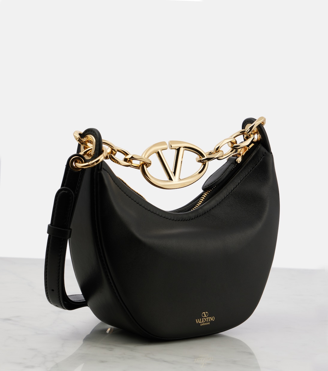 VLogo Moon Mini leather shoulder bag | Valentino Garavani