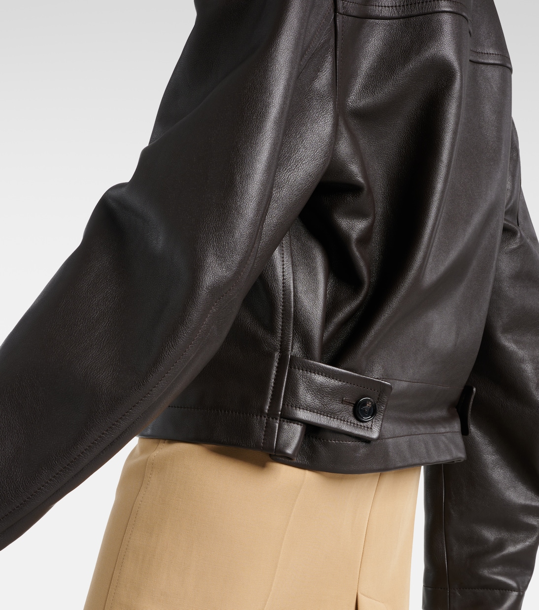 Giacca in pelle con shearling | Bottega Veneta