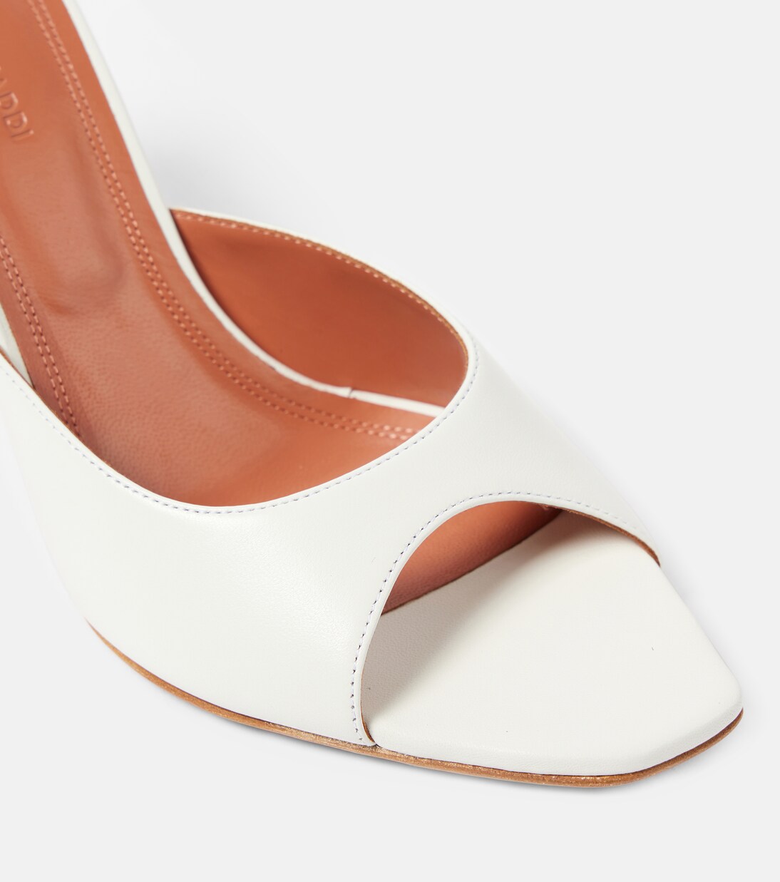 Alexa 90 leather mules in white - Amina Muaddi | Mytheresa