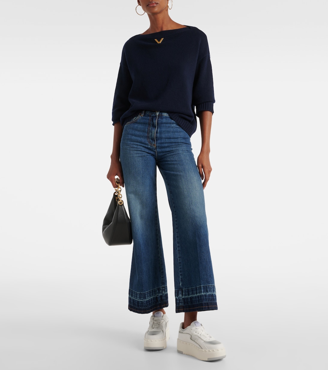 Plateau-Sneakers Freedots XL aus Leder | Valentino Garavani