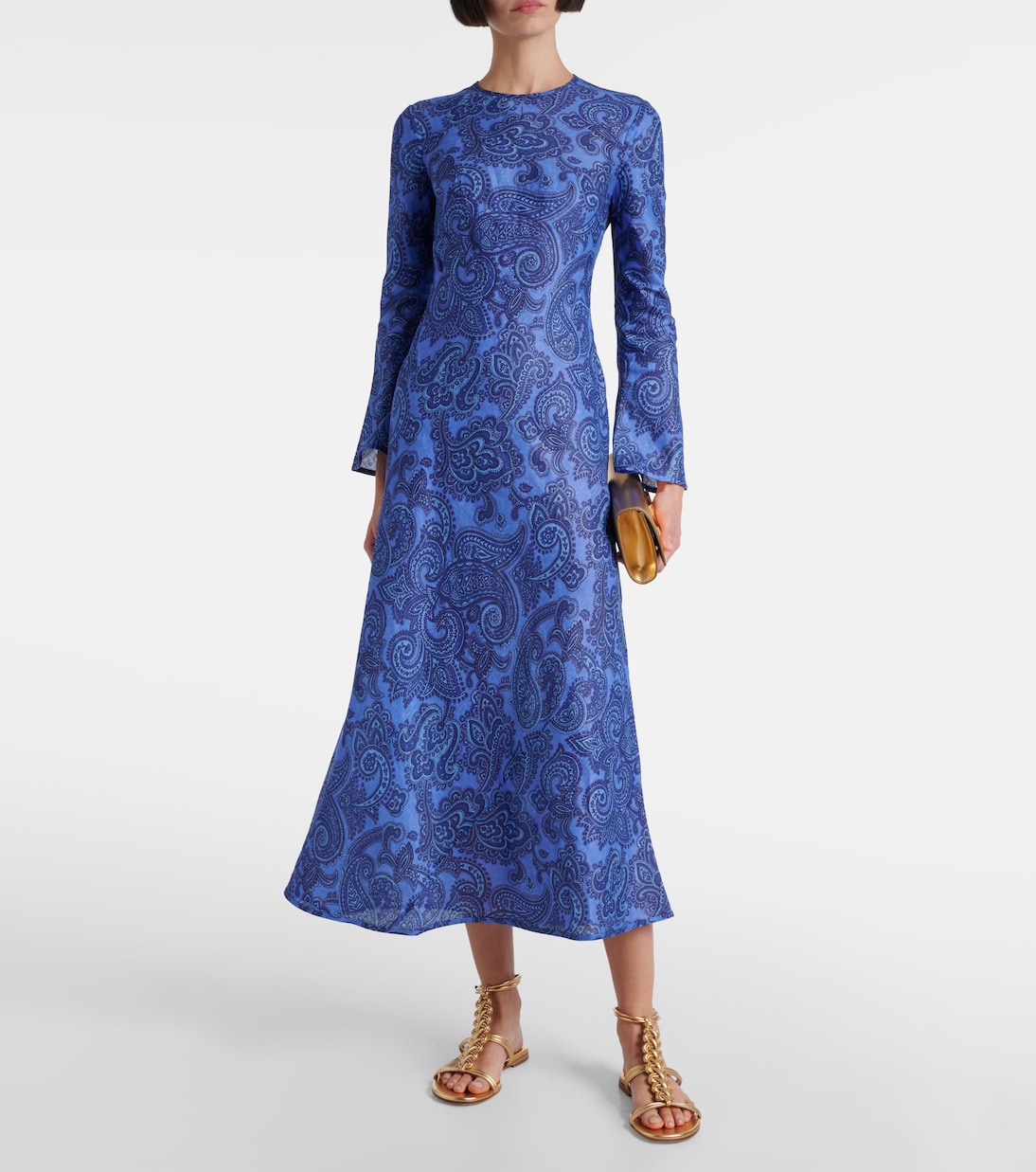 Robe longue Ottie Bias en lin | Zimmermann