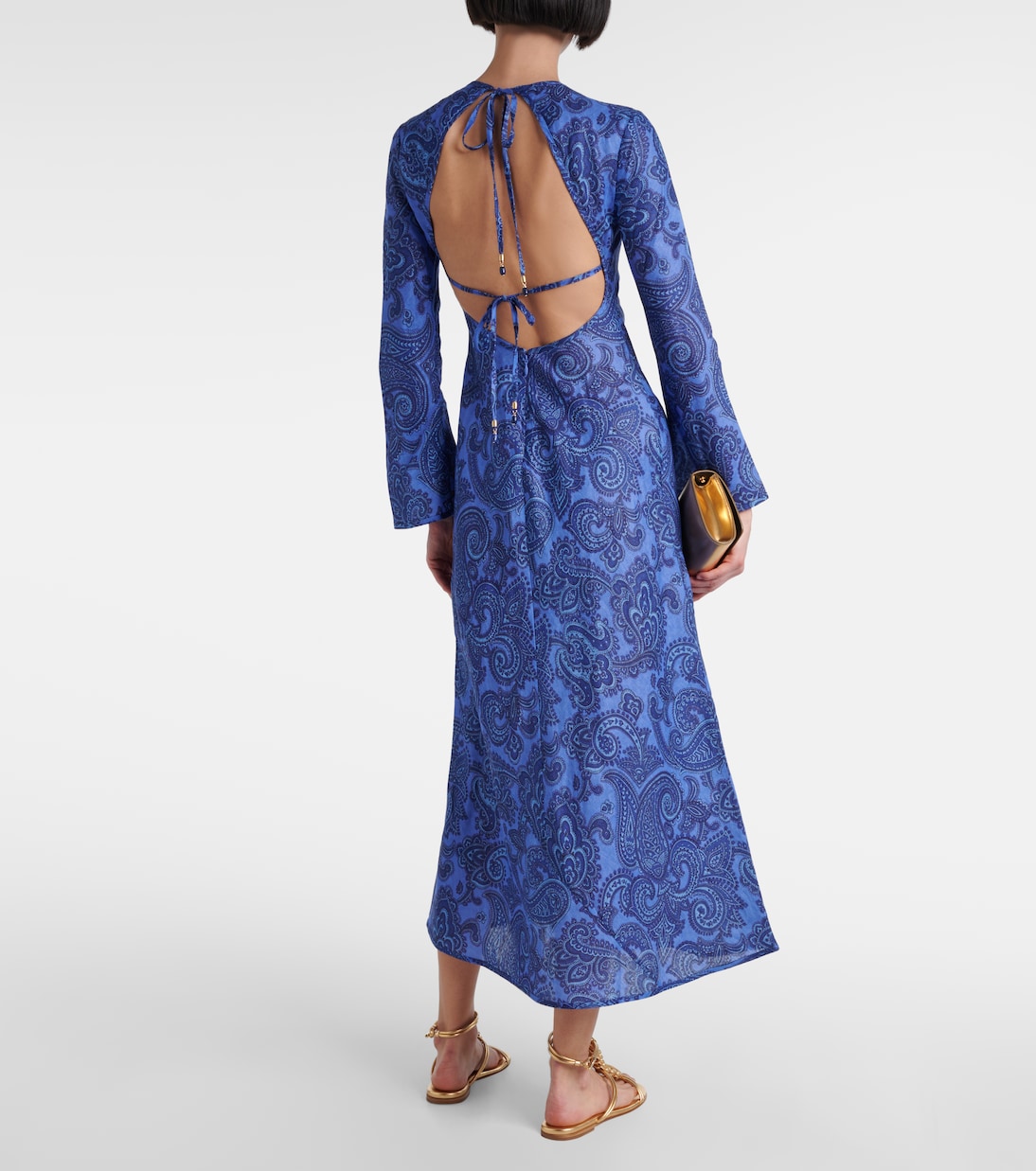 Robe longue Ottie Bias en lin | Zimmermann