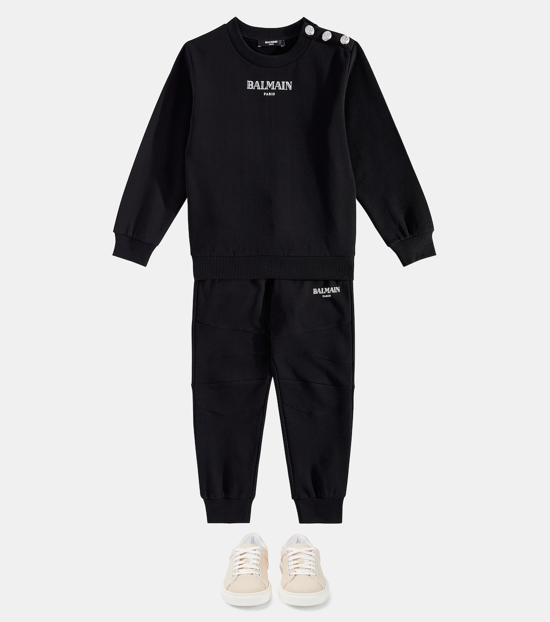 Sudadera de jersey de algodón con logo | Balmain Kids