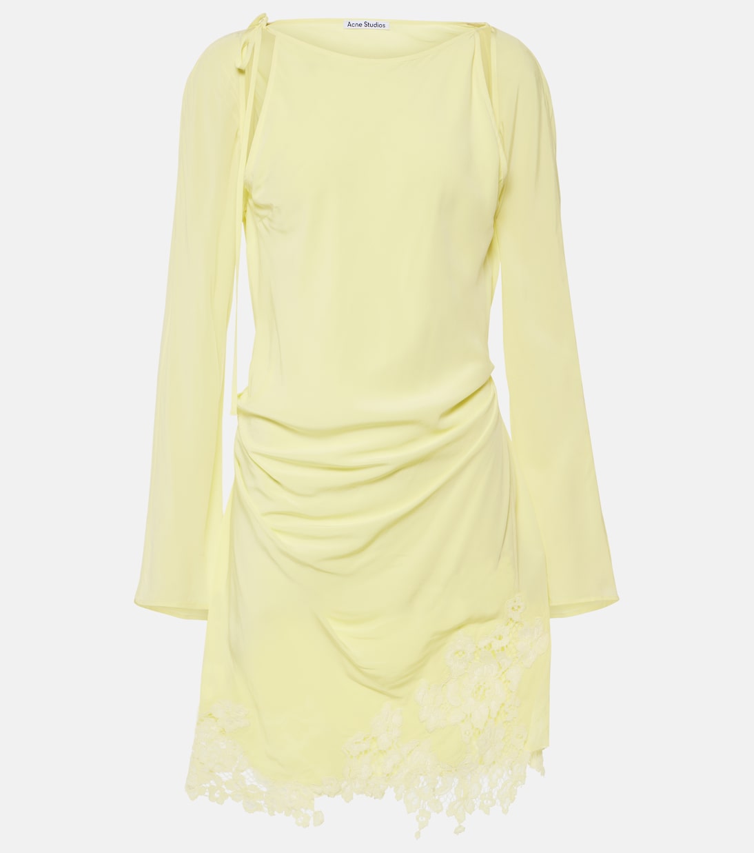 Cutout lace-trimmed minidress | Acne Studios