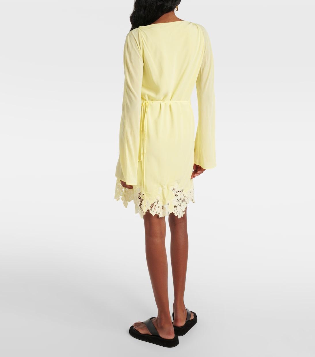 Cutout lace-trimmed minidress | Acne Studios