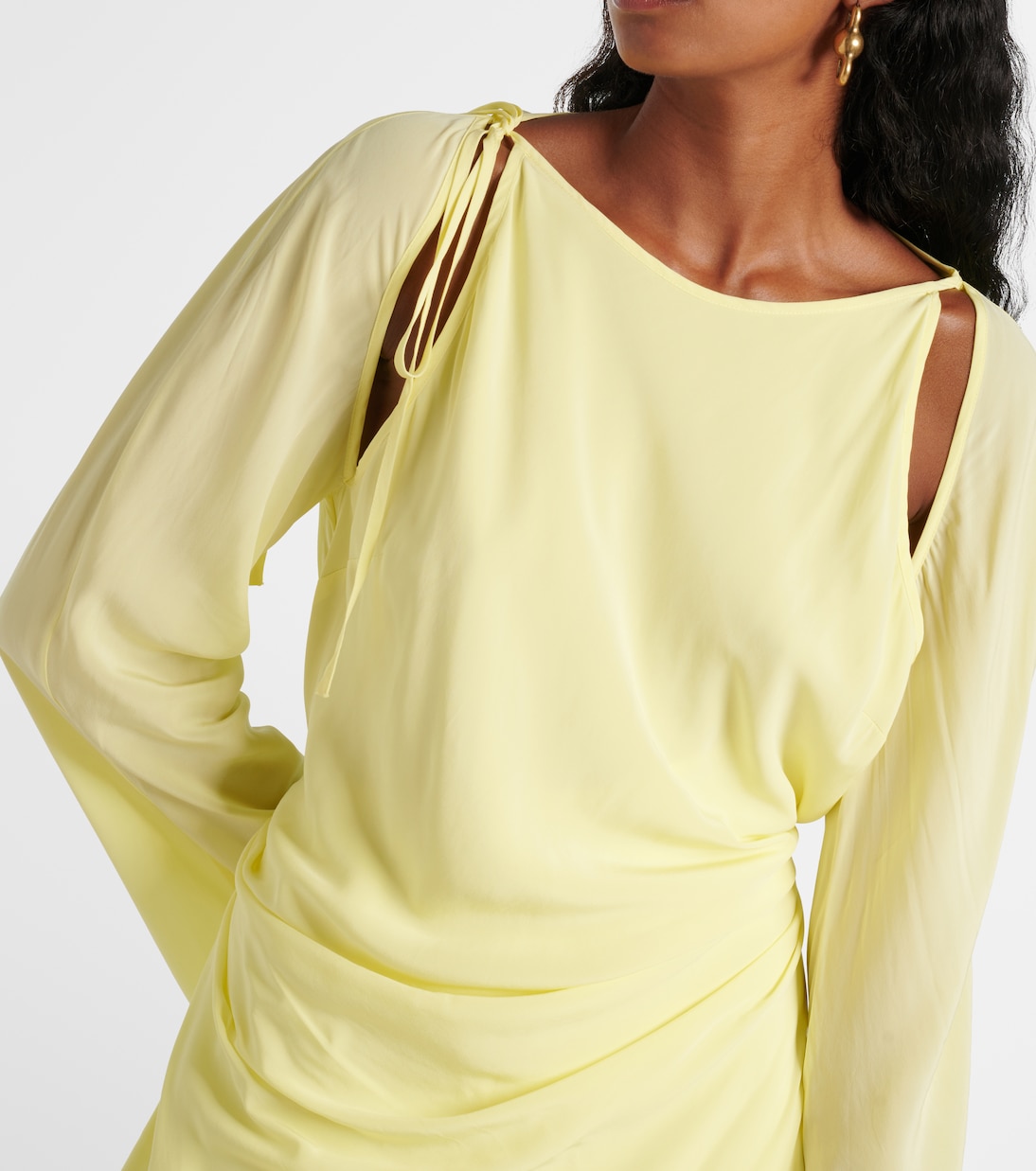 Cutout lace-trimmed minidress | Acne Studios