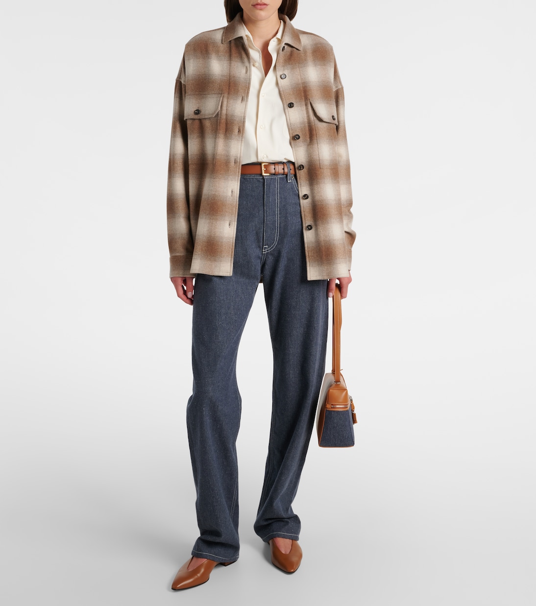 Jean ample Tye à taille haute | Loro Piana