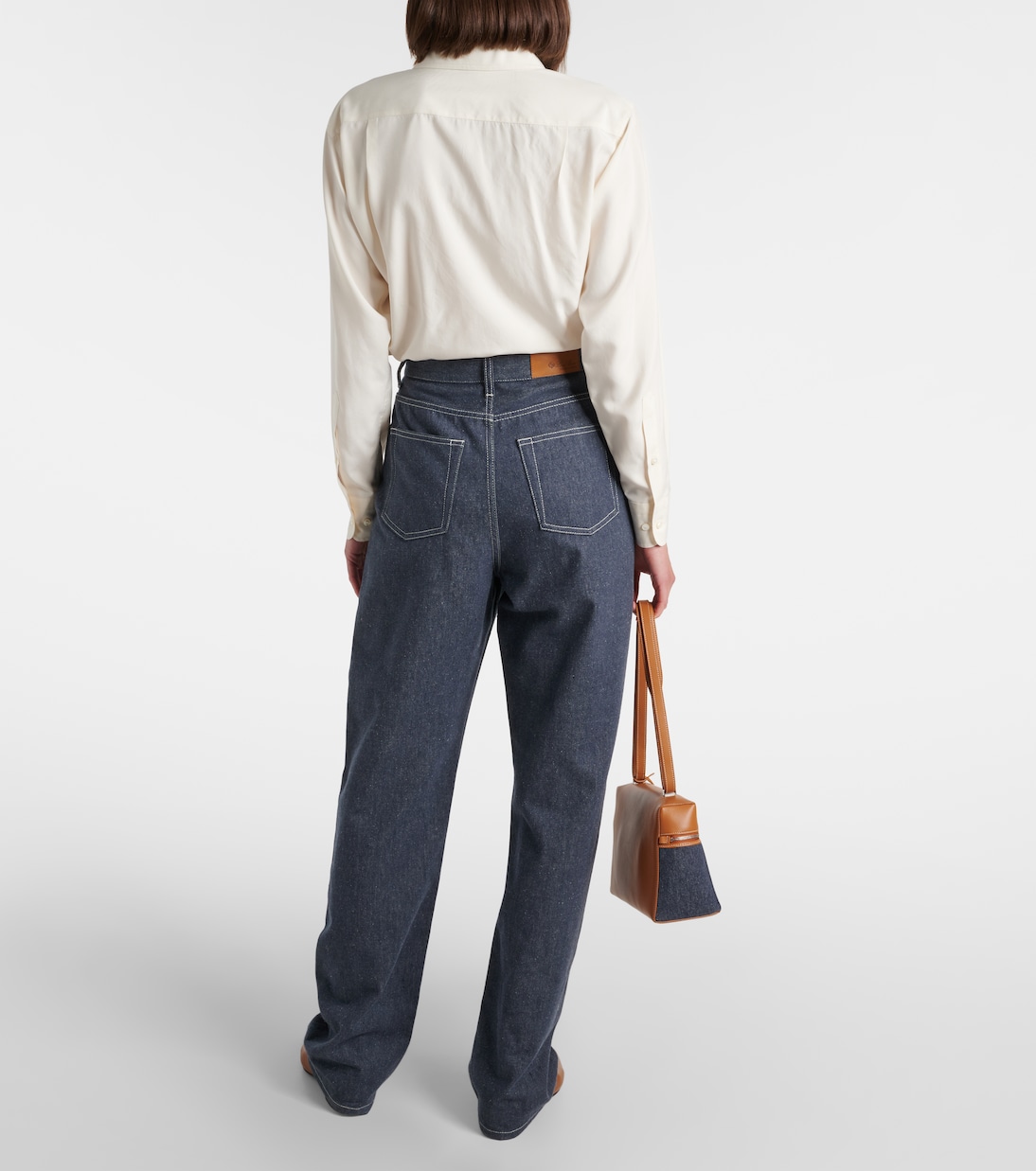 Jean ample Tye à taille haute | Loro Piana
