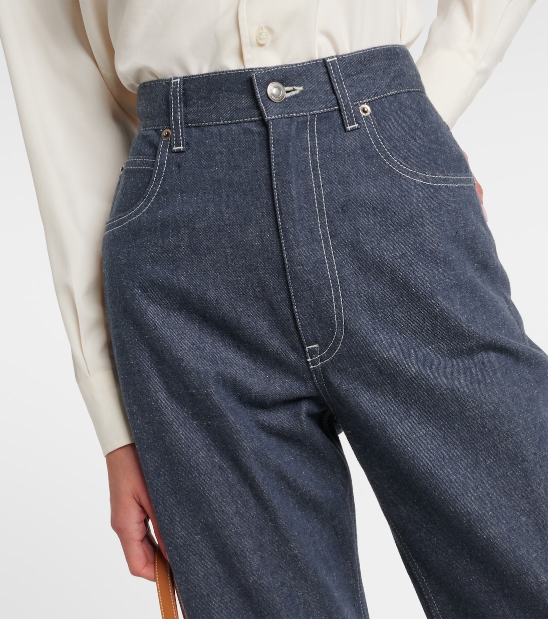 Jean ample Tye à taille haute | Loro Piana